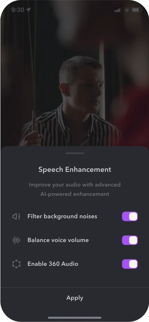 screenshot of the app in phone mockup